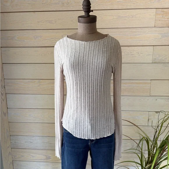 Natural Life Oatmeal Ribbed Top - Picture 5 of 5